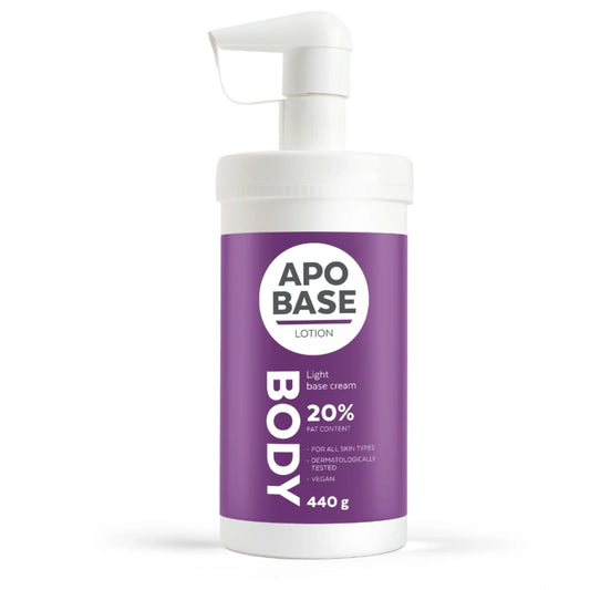 APOBASE Lotion 20% perusvoide pumppupullo 440 g kevyt, helposti imeytyvä voide