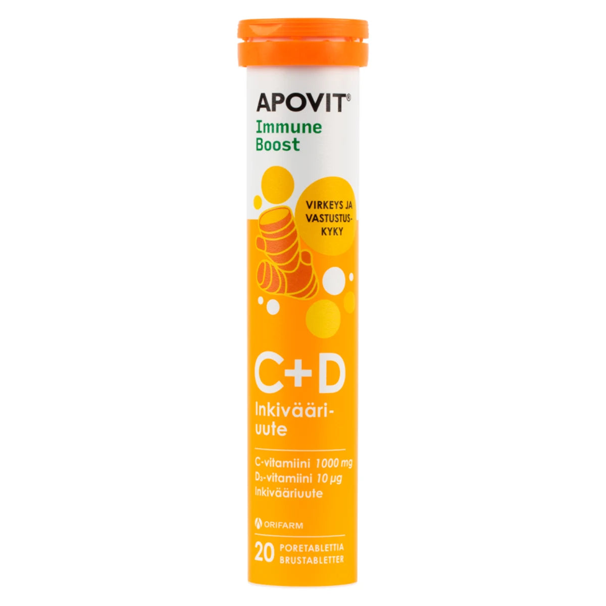 Apovit C+D-vitamiini-inkivääripore 20 tabl