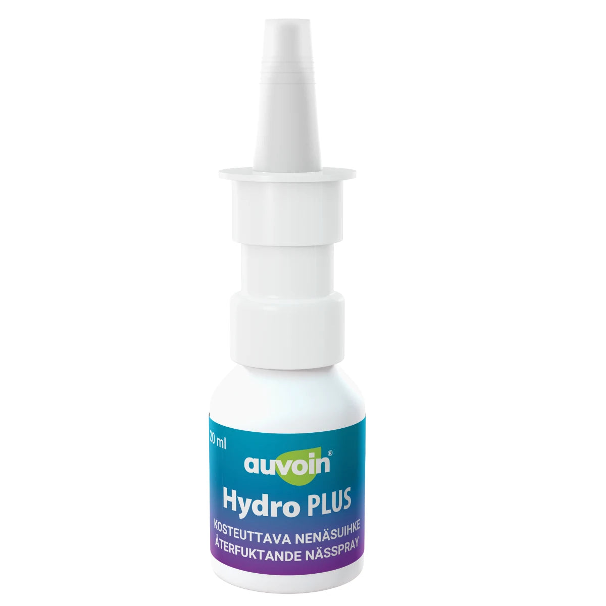 Auvoin Hydro Plus kosteuttava nenäsuihke 20 ml sisältää dekspantenolia ja hyaluronihappoa