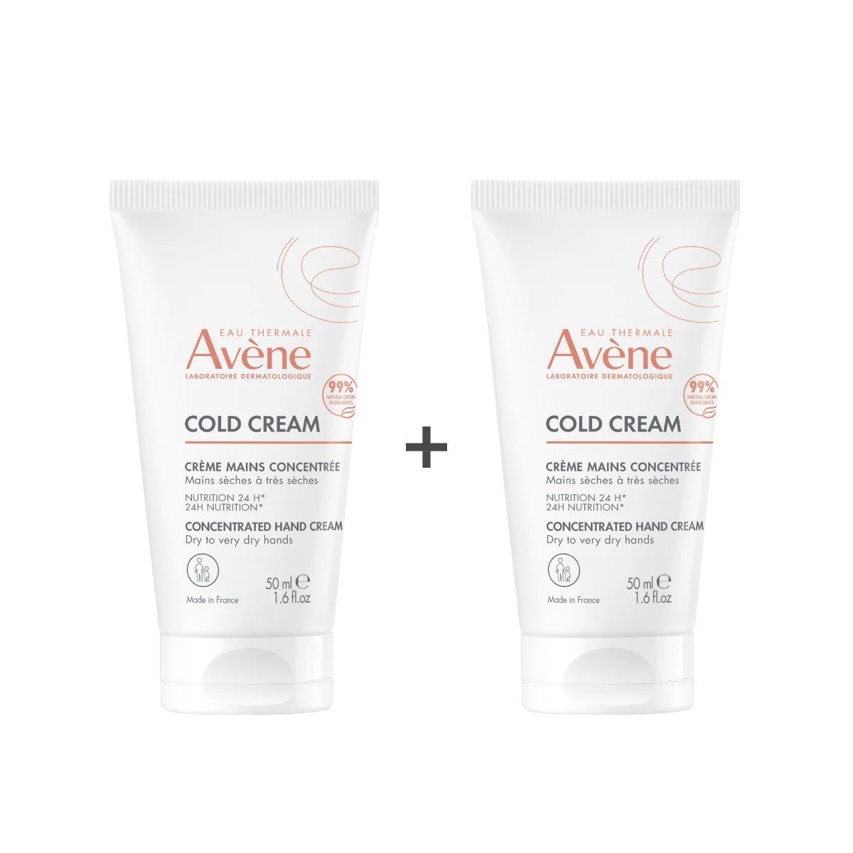 Avène Cold Cream Hand Cream DUO 2 x 50 ml – ravitseva käsivoide kuiville käsille