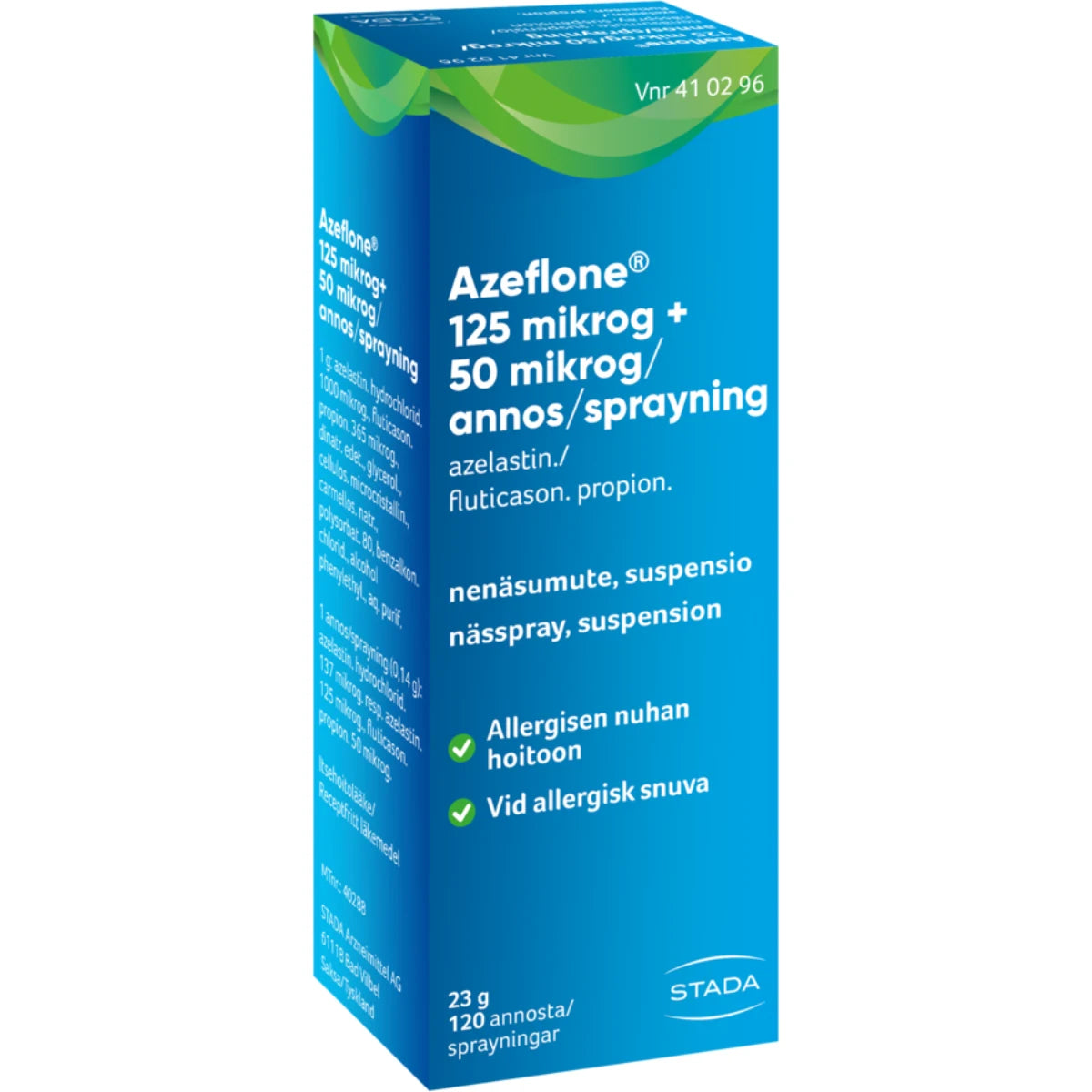 AZEFLONE nenäsumute, suspensio 125/50 mikrog/annos 120 annosta