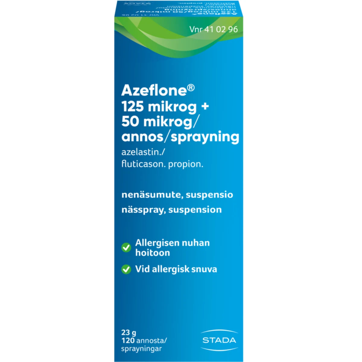 Azeflone nenäsumute 120 annosta pakkaus