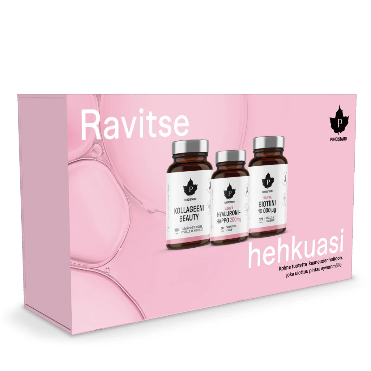 Beauty Box by Puhdistamo – kolme kauneusravintolisää kauniissa lahjapakkauksessa
