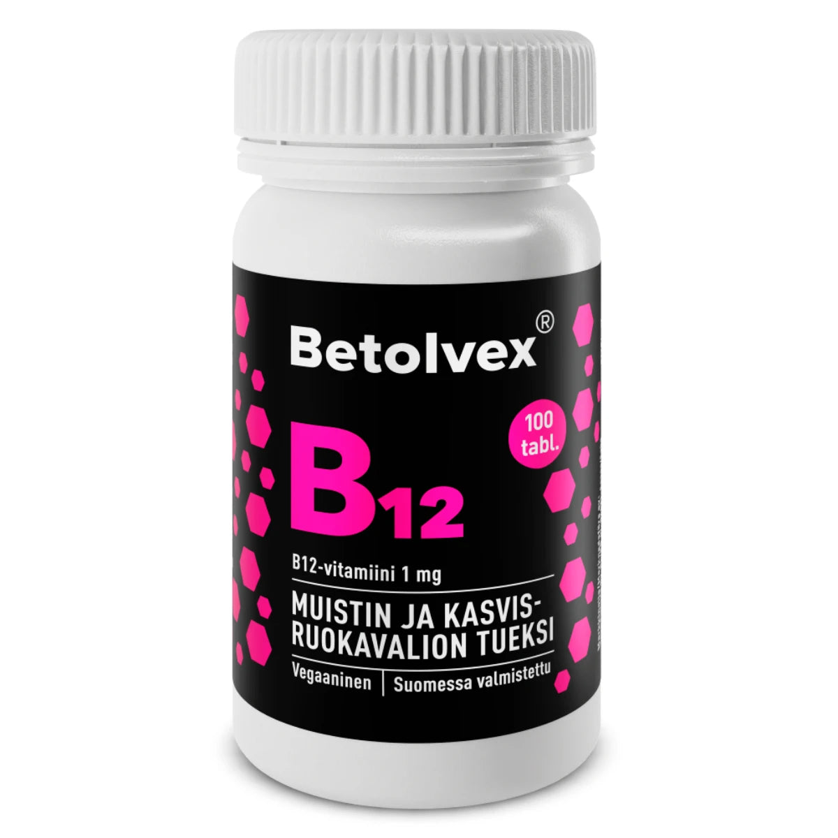 BETOLVEX B12-vitamiini tabletti 100 kpl muistin ja kasvisruokavalion tueksi