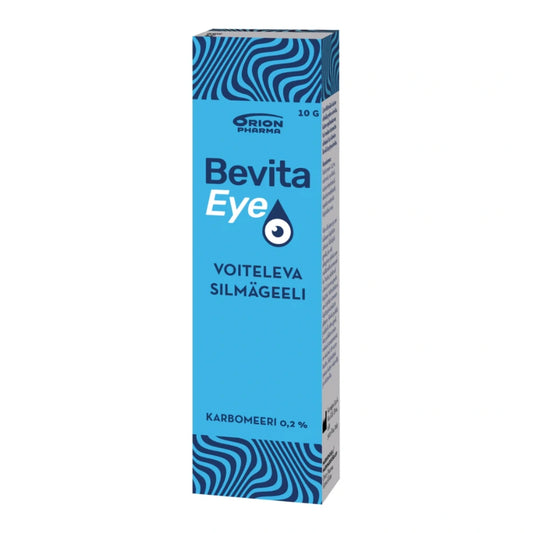 BEVITA Eye Silmägeeli 10 g voitelee silmää muodostamalla suojaavan kalvon sarveis- ja sidekalvon pinnalle