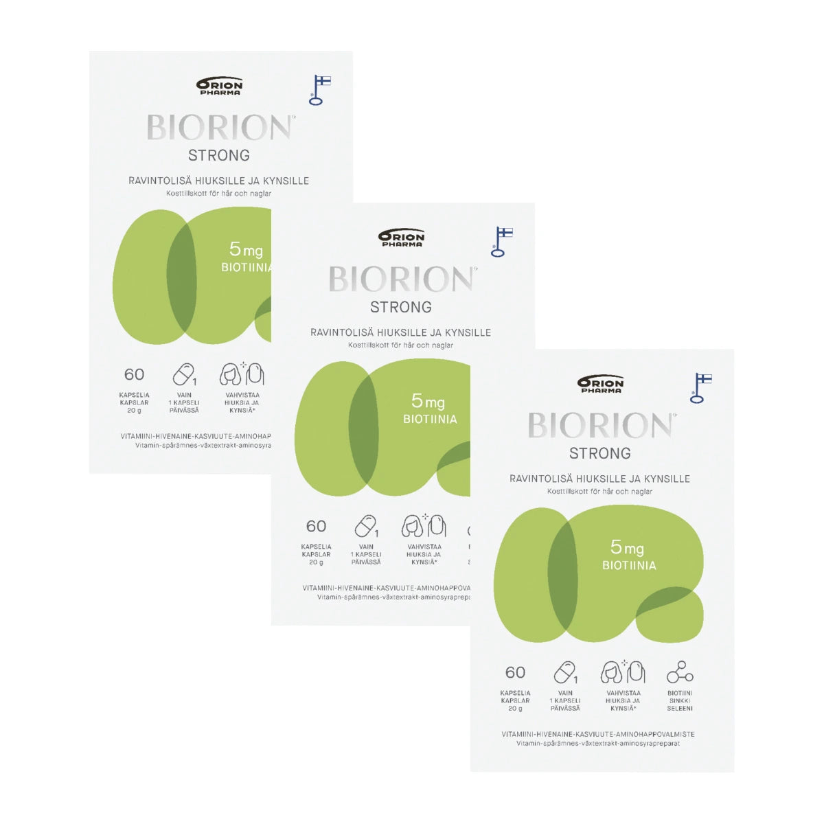 Biorion Strong 5 mg 3x60 kaps kolme pakkausta edulliseen yhteishintaan