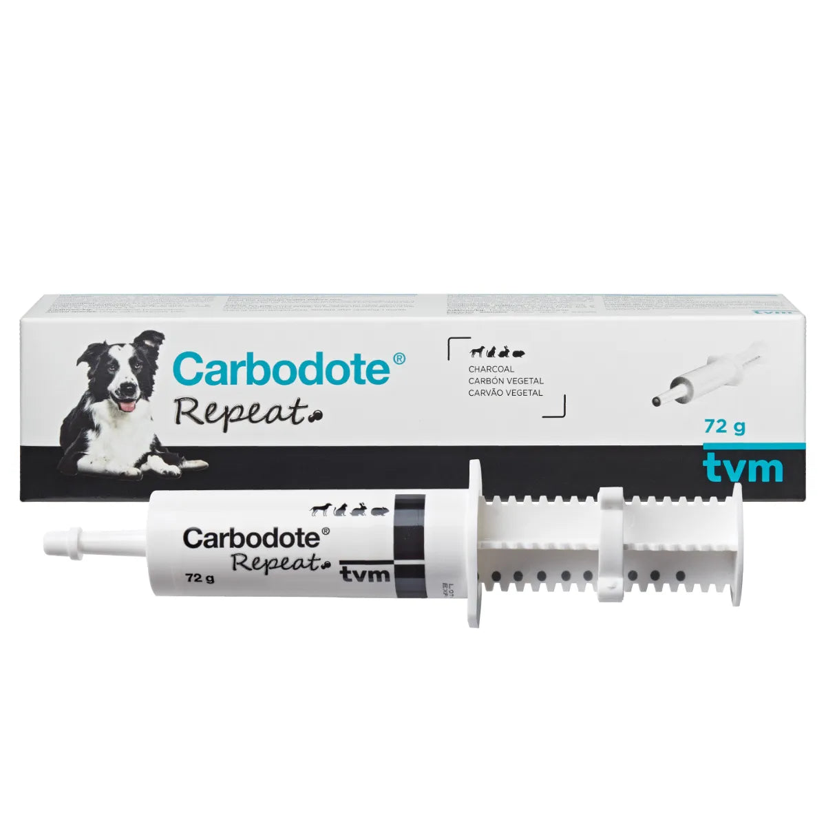 Carbodote Repeat oraaligeeli 72 g – aktiivihiiligeeli eläimille&nbsp;