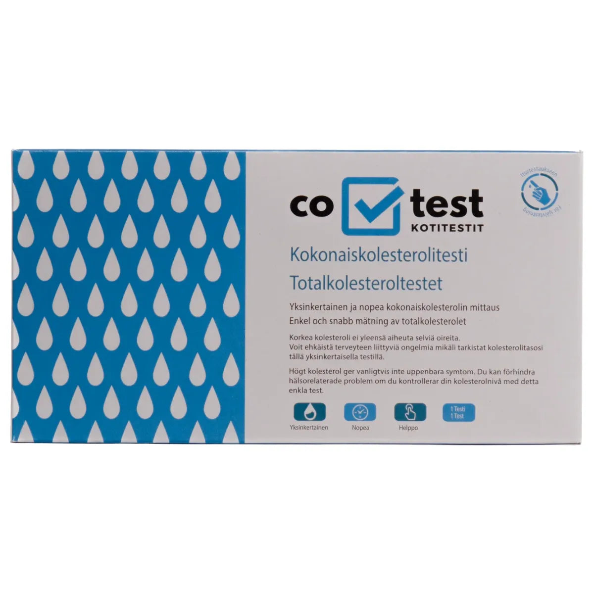 CO-Test Kokonaiskolesteroli – Helppo ja luotettava pikatesti kokonaiskolesterolitason selvittämiseen