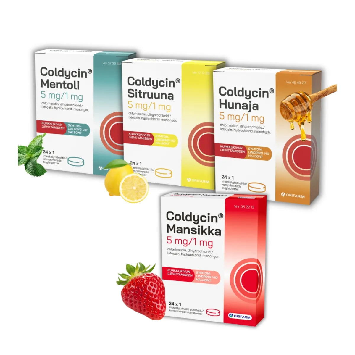 COLDYCIN MANSIKKA imeskelytabletti 5/1 mg 24 fol