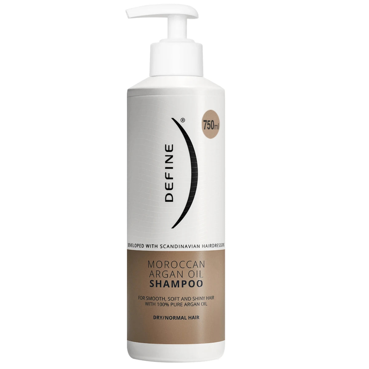 Define Moroccan Argan Oil Shampoo kuiville hiuksille 750 ml – kosteuttava shampoo