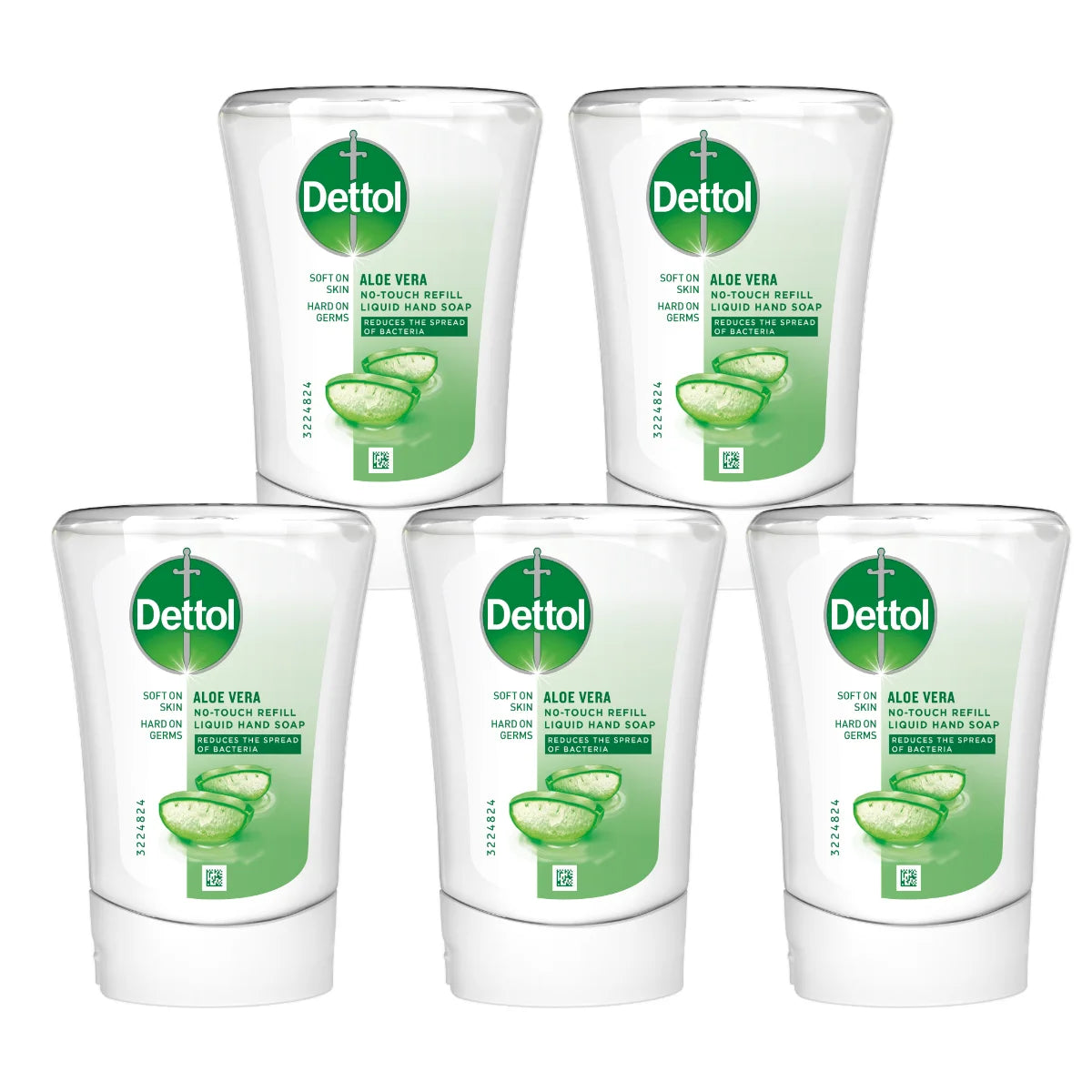 Dettol No-Touch soap refill aloe vera 5x250 ml – osta enemmän kerralla edullisemmin