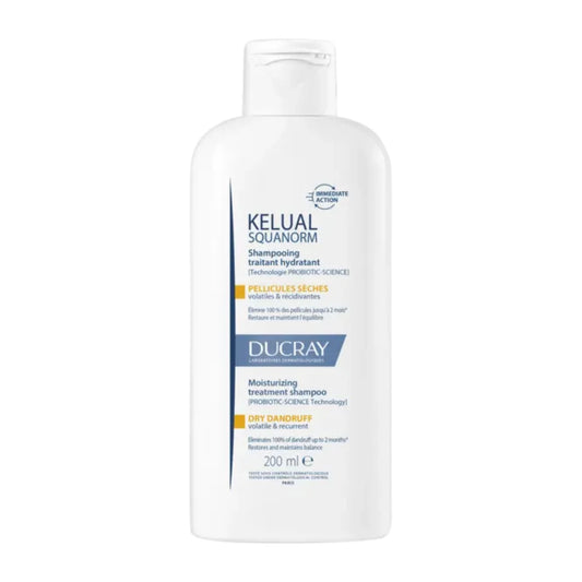 Ducray Kelual Squanorm Dry Dandruff Shampoo 200 ml – Tehokasta hoitoa kuivalle hilseilevälle päänahalle