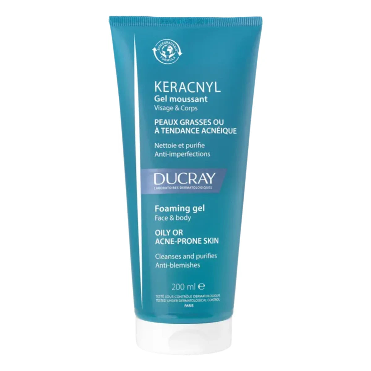 DUCRAY Keracnyl Foaming Gel puhdistusgeeli tuubi 200 ml