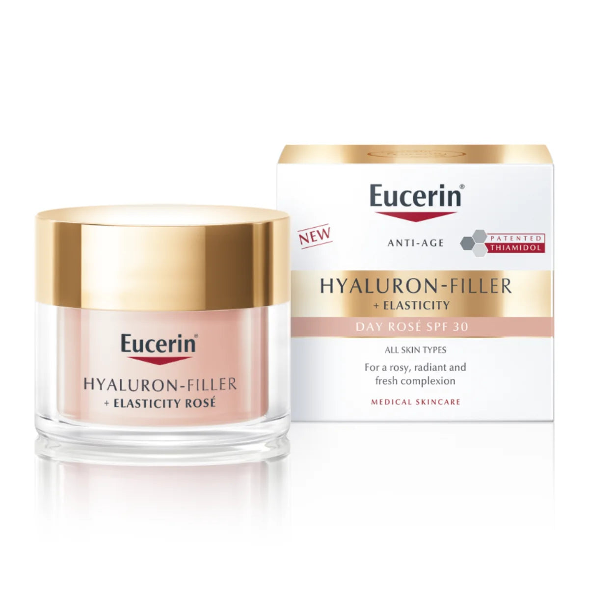 EUCERIN Hyaluron-Filler + Elasticity Rose Day SPF30 päivävoide ikääntyvälle iholle