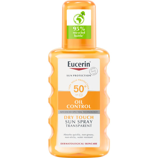 EUCERIN Sun Oil Control Spray Transparent SPF50 aurinkosuojasuihke 200 ml