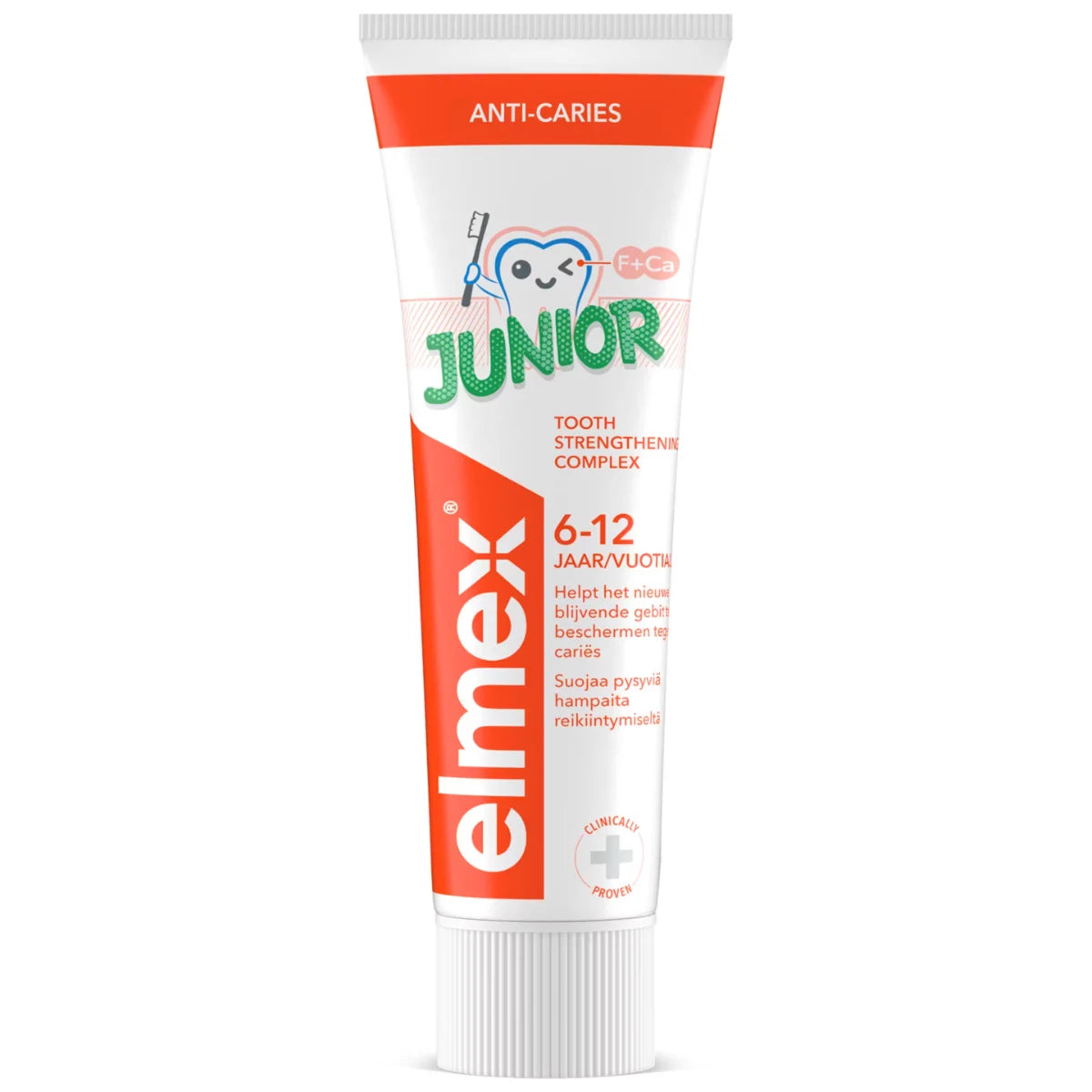 Elmex Junior 6-12 v. lasten hammastahna 75 ml suojaa lasten uusia hampaita