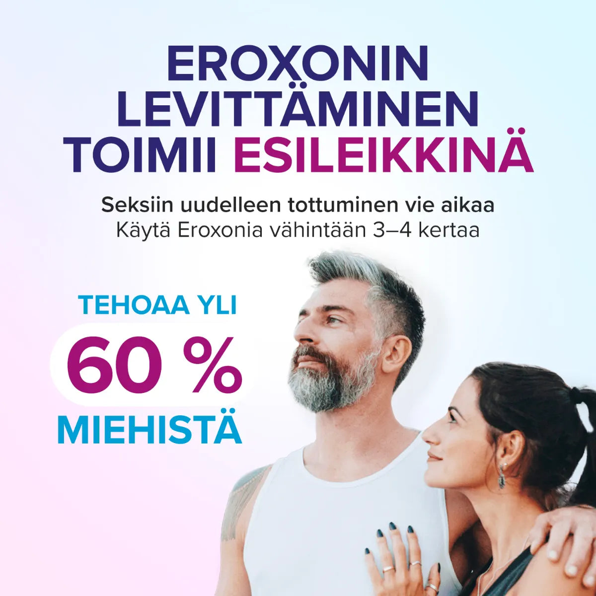 Eroxon Stimgel kerta-annostuubin levittäminen toimii esileikkinä