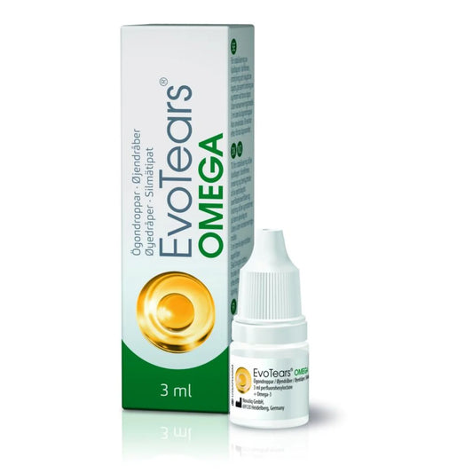 HYLO EvoTears Omega 3 ml – vedetön silmätippa silmän pinnan suojaksi