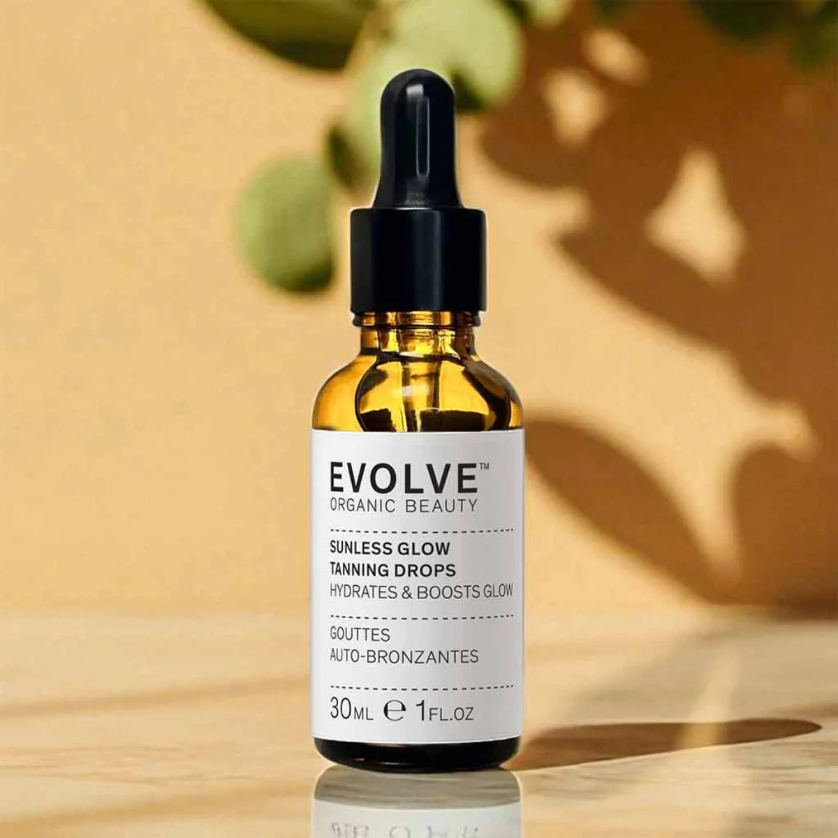 Evolve Organic Beauty Sunless Glow Tanning Drops itseruskettava tipat
