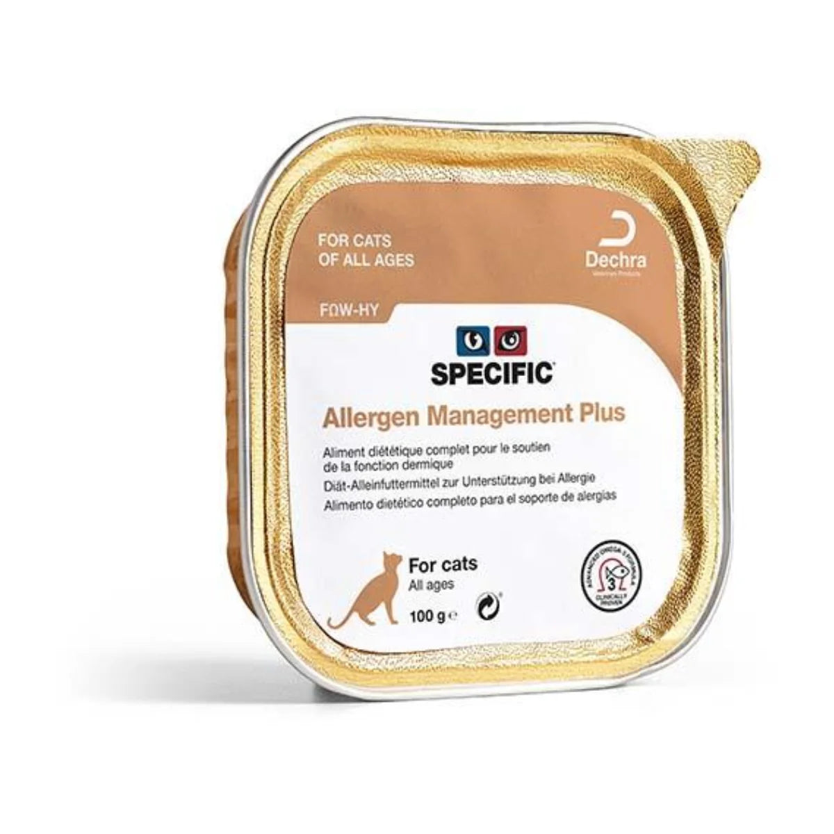 FOW-HY Allergen Management Plus 7 x 100 g – täysipainoinen märkäruoka allergisille kissoille