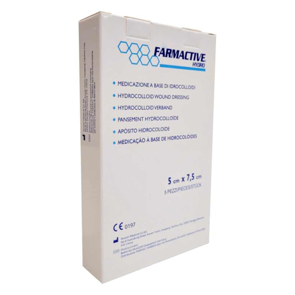 FARMACTIVE Hydrokolloidilevy 5 cm x 7,5 cm 5 kpl