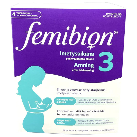  FEMIBION 3 Imetysajan ravintolisä 28 + 28 kpl