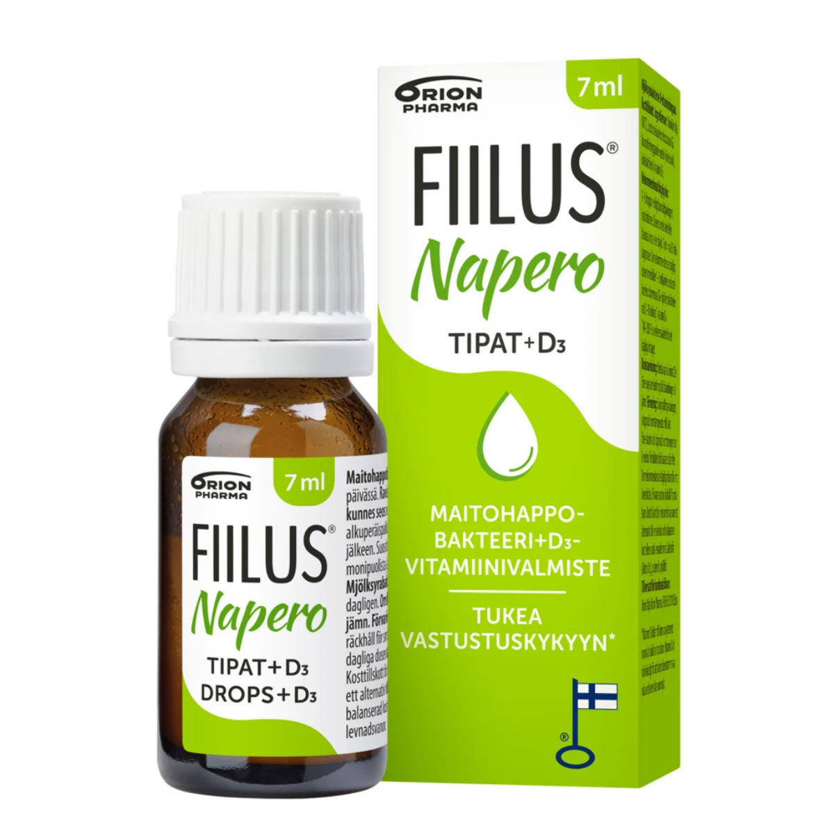 FIILUS Napero +D3 tipat 7 ml