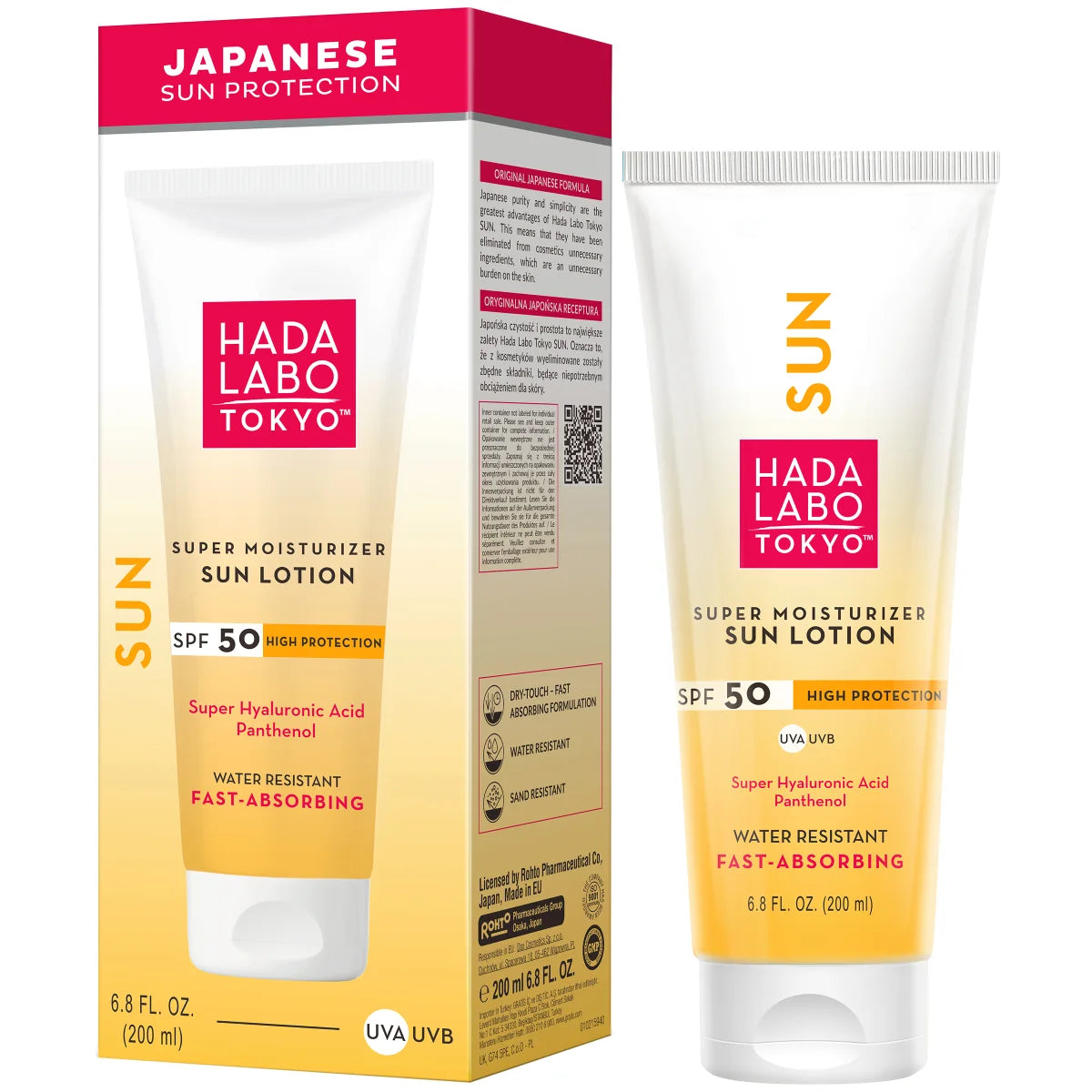 HADA Labo Tokyo Super Moisturizer Sun Lotion SPF50 200 ml superkosteuttava aurinkosuojalotion