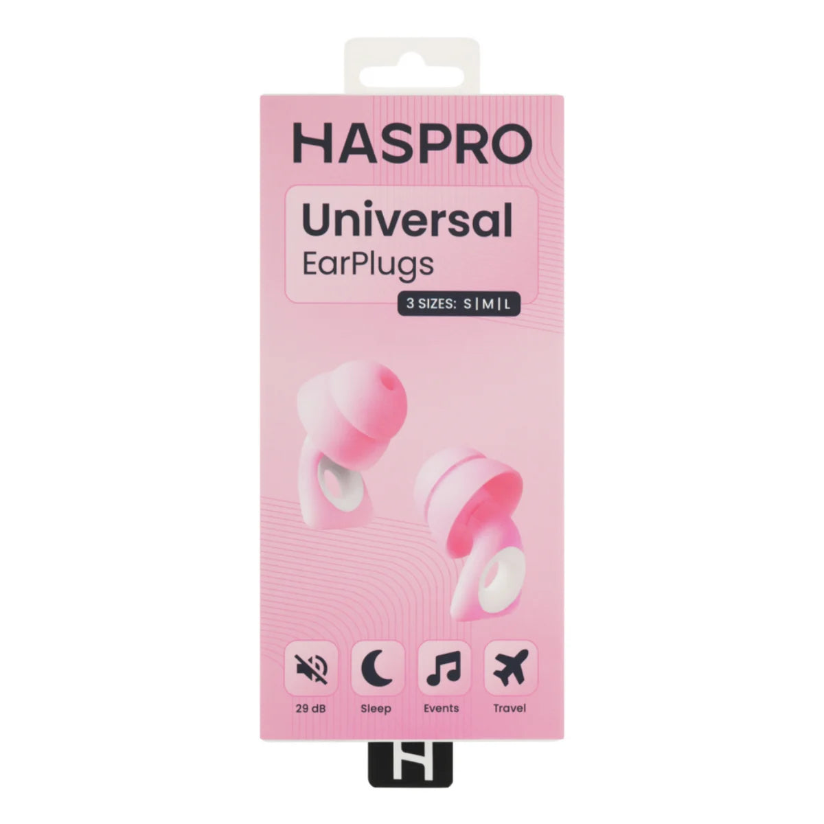 Haspro Universal Pink silikonikorvatulpat melun vaimentamiseen