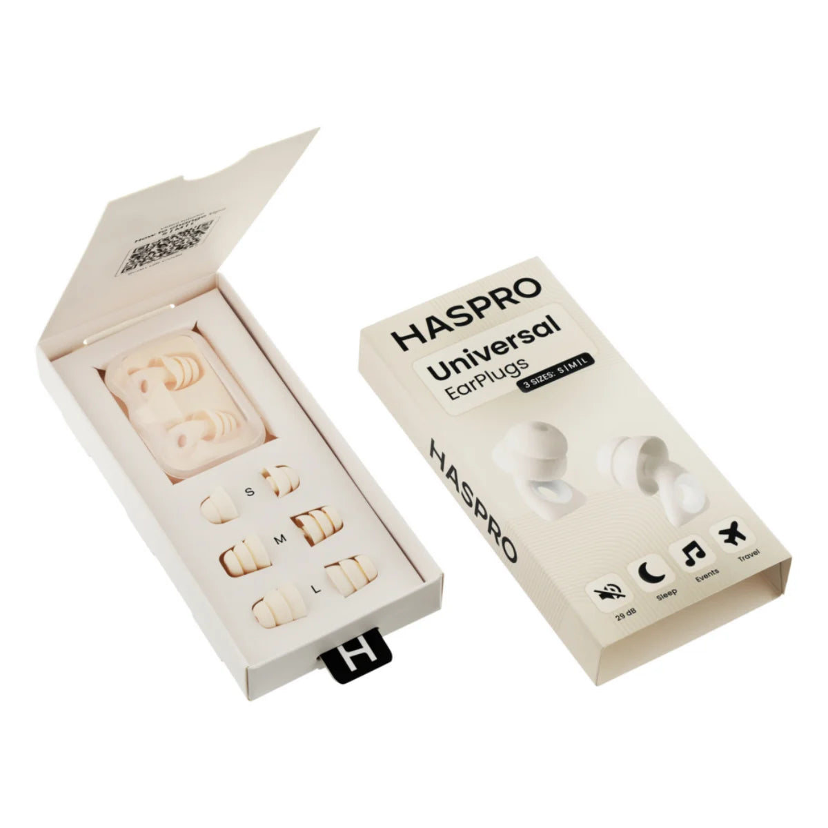 Haspro Universal Pronssi silikonikorvatulpat S/M/L asettimella + 3 vaihtoparia