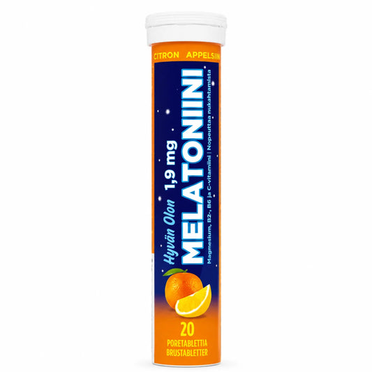Hyvän Olon Melatoniini 1,9 mg Pore Appelsiini & Sitruuna 20 tabl