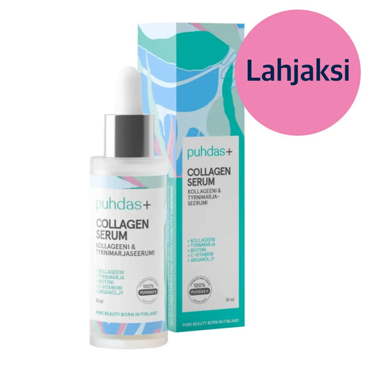 Lahjatuote Puhdas+ Collagen kasvoseerumi 30 ml