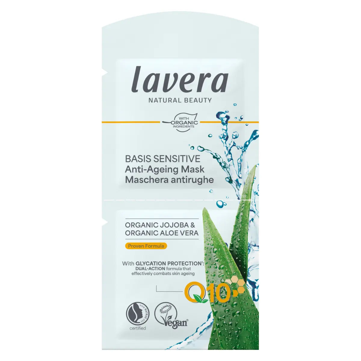 Lavera Basis Sensitiv Q10 Mask 2x5 ml– kosteuttava kasvonaamio ikääntyvälle iholle