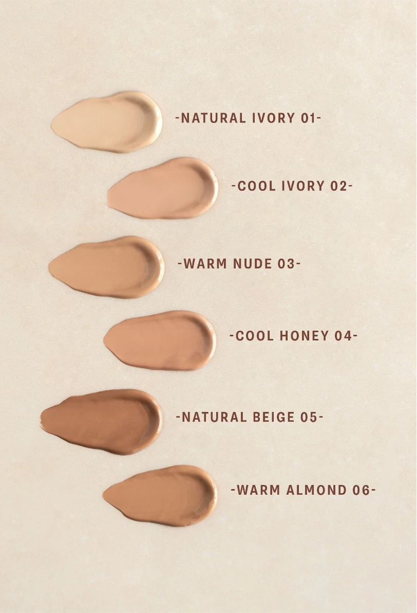 Lavera Hyaluron Liquid Foundation värisävyt