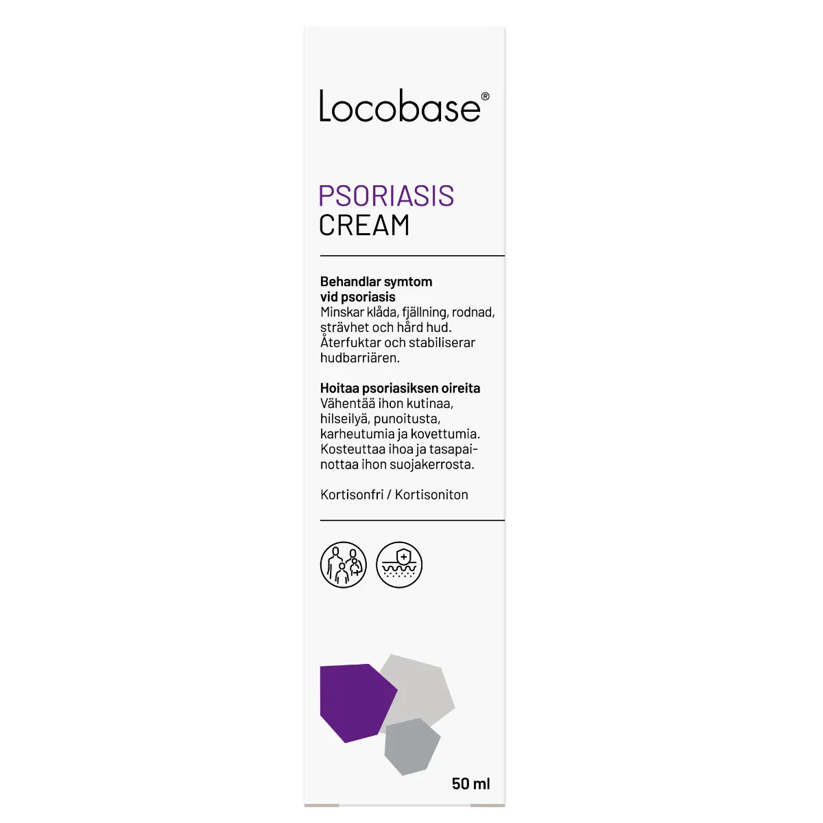LOCOBASE Psoriasis Cream kortisoniton voide 50 ml