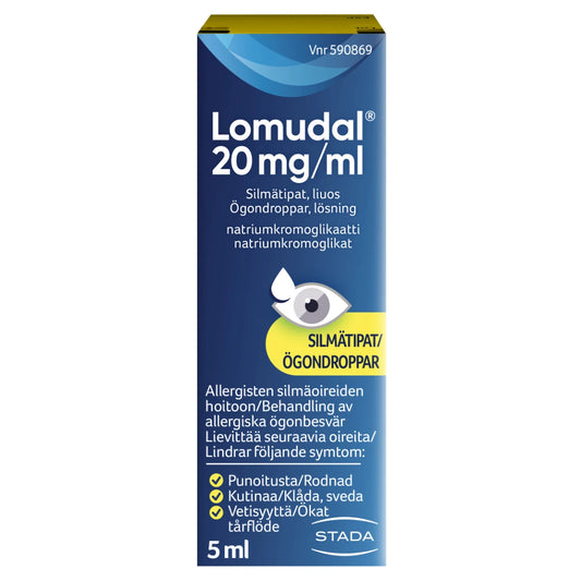 LOMUDAL 20 mg/ml silmätipat, liuos 5 ml