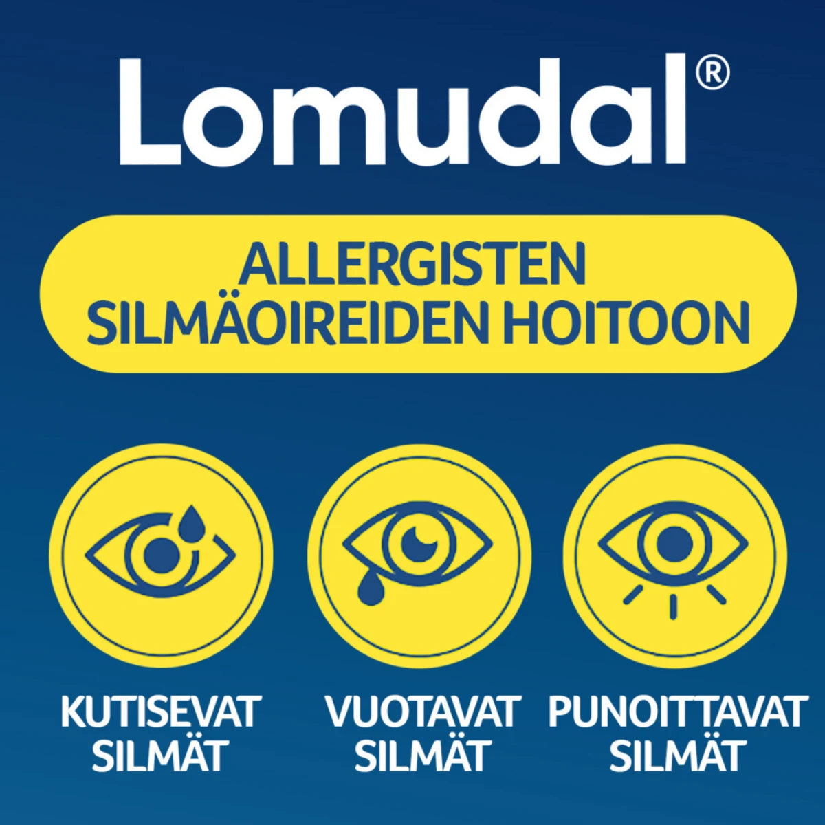 LOMUDAL 20 mg/ml silmätipat, liuos allergisten silmäoireiden hoitoon