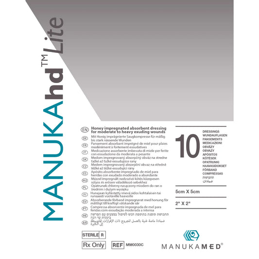 MANUKAhd Lite -sidos 5 x 5 cm 10 kpl