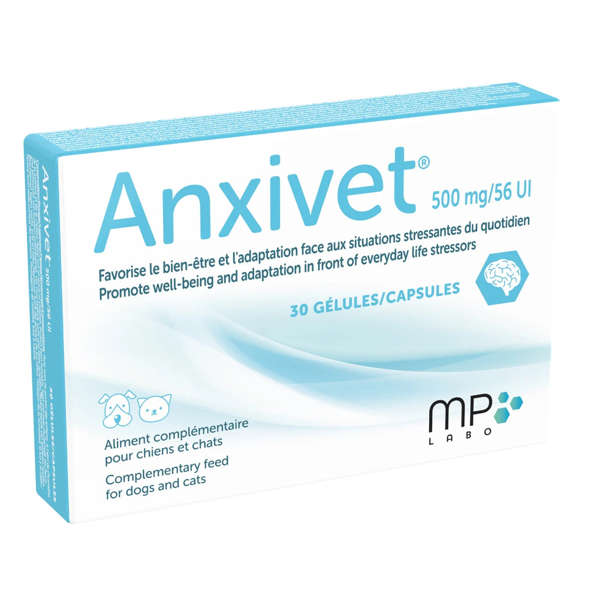 MP Labo Anxivet 500 mg / 56 UI 30 kaps
