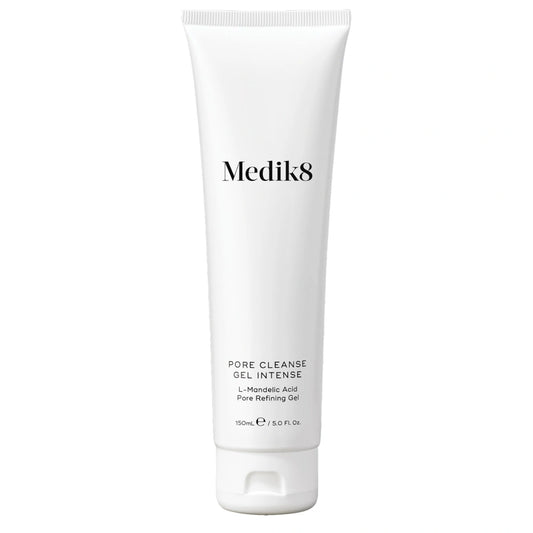 Medik8 Pore Cleanse Gel Intense 150 ml –L-mantelihappoa sisältävä, huokosia supistava puhdistusgeeli