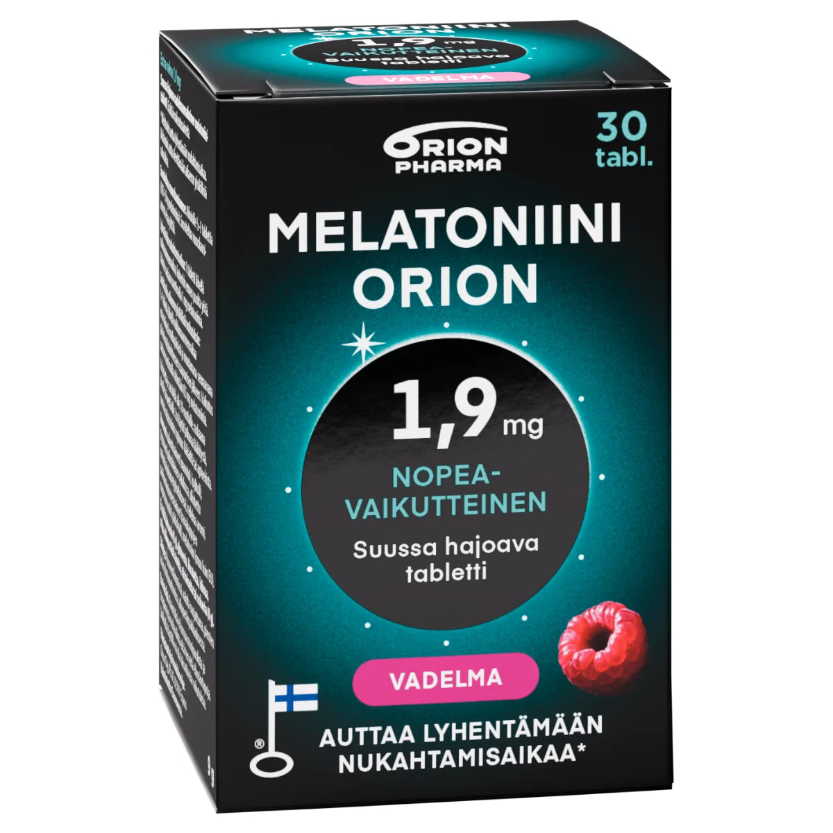 Melatoniini Orion 1,9 mg vadelma suussa hajoava tabletti 30 tabl