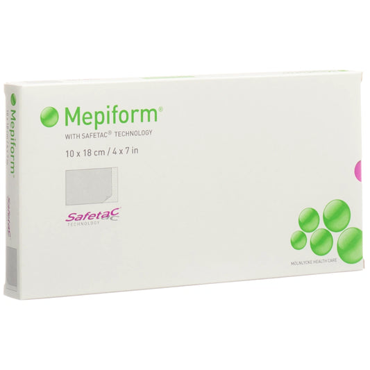 MEPIFORM Silikonisidos epästeriili 10 x 18 cm 5 kpl