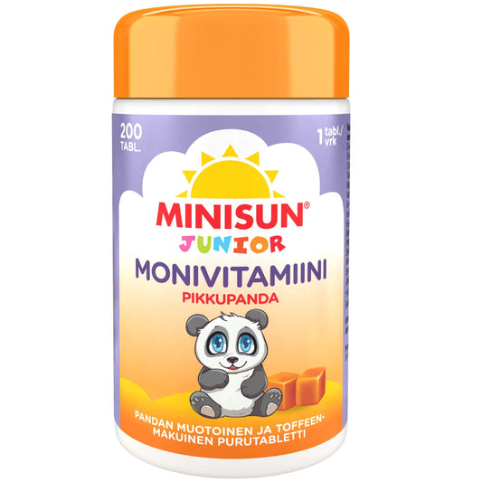 Minisun Monivitamiini Toffee Pikkupanda 200 kpl (Huom! Päiväys 28.11.2026)