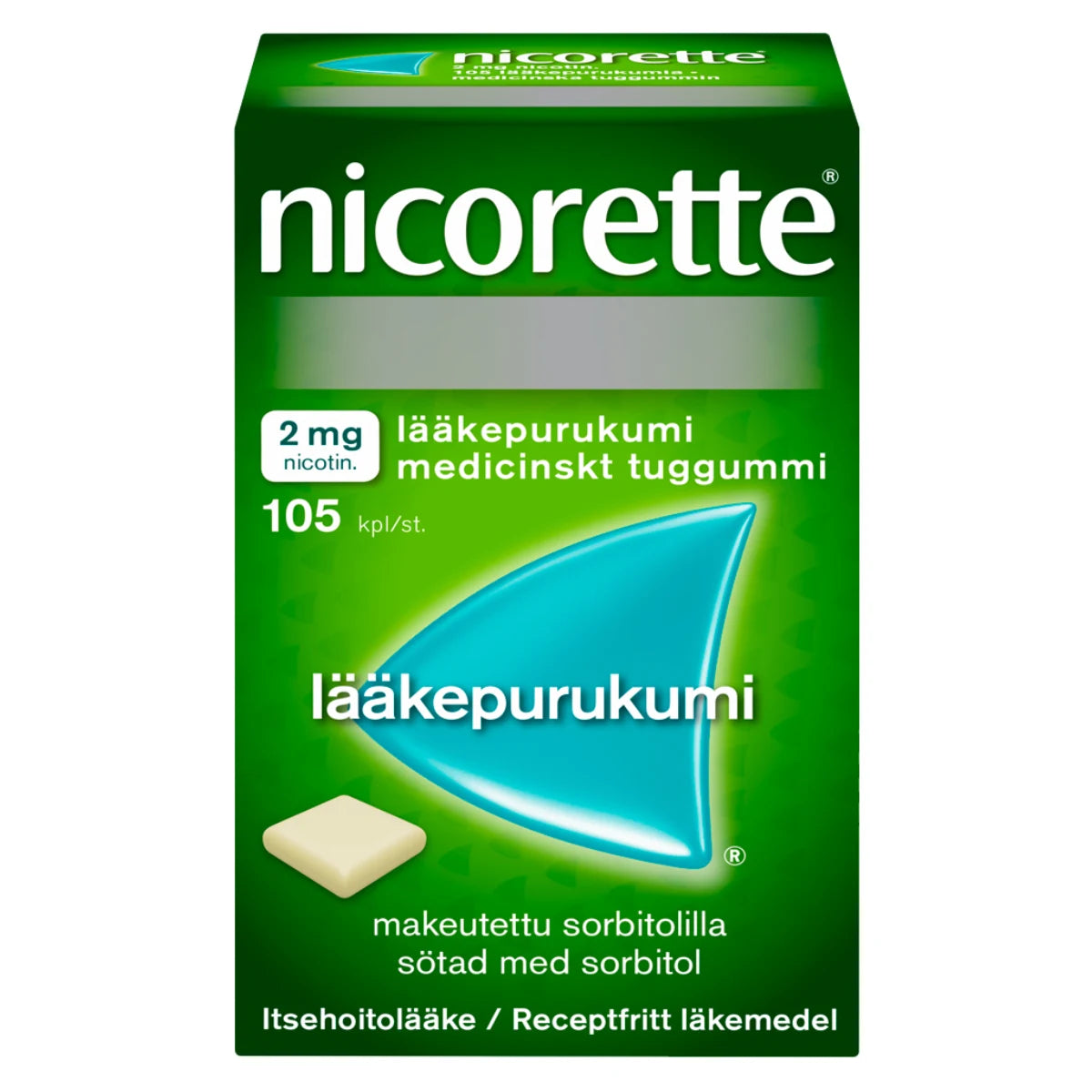 NICORETTE 2 mg lääkepurukumi 105 kpl