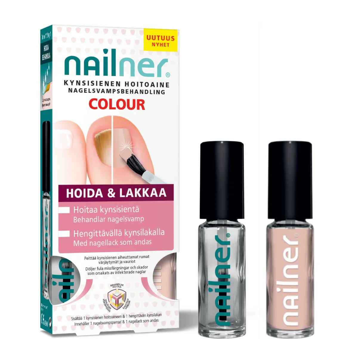 NAILNER Hoida ja lakkaa kynsisienen hoitoon ja ehkäisyyn 2x5 ml