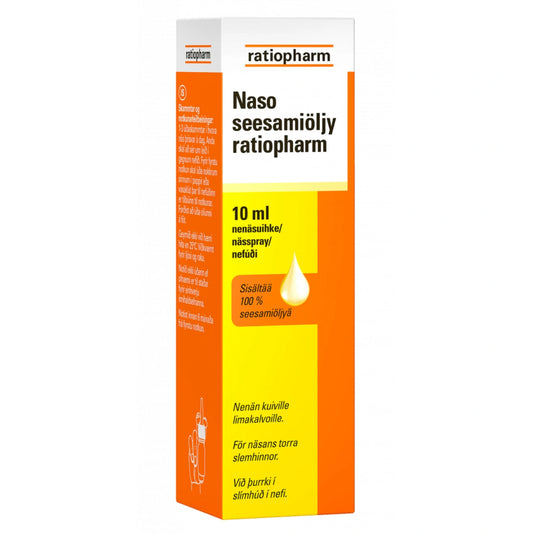 NASO Seesamiöljy Ratiopharm Nenän kuiville limakalvoille 10 ml