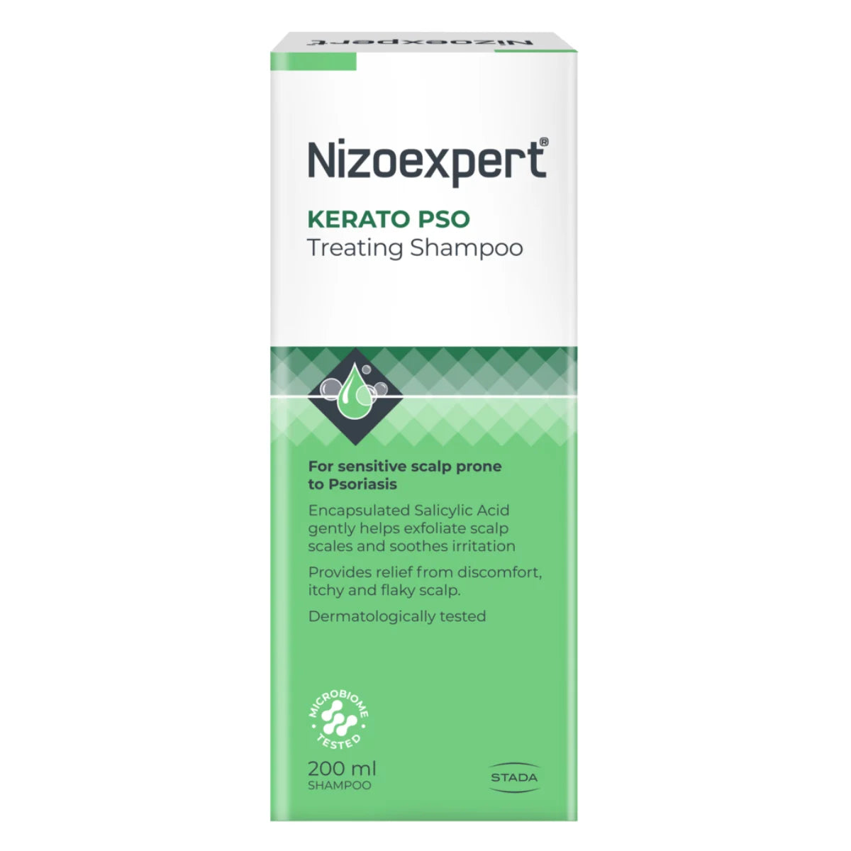 Nizoexpert KERATO PSO Treating Shampoo herkälle psoriasikseen taipuvaiselle hiuspohjalle