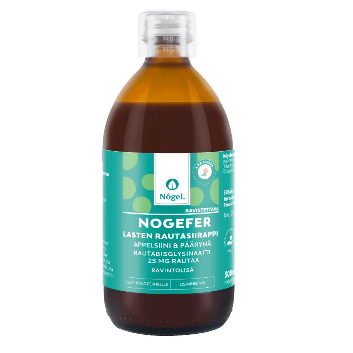 Nogel Nogefer lasten rautasiirappi 25 mg/10 ml 500 ml