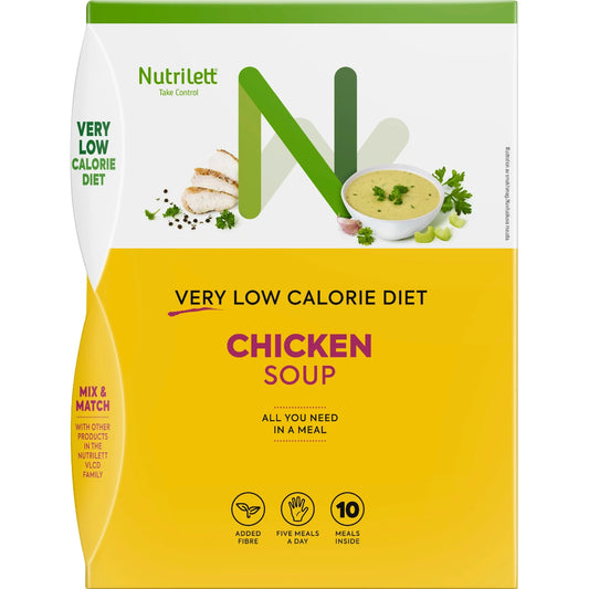 Nutrilett Chicken Soup VLCD ruokavalionkorvike 10 x 35 g – lämmin ateriavaihtoehto erittäin niukkaenergiseen ruokavalioon