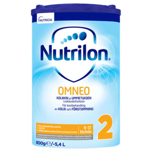 NUTRILON Omneo 2 800 g meväisen kliininen ravintovalmiste koliikin ja ummetuksen ruokavaliohoitoon